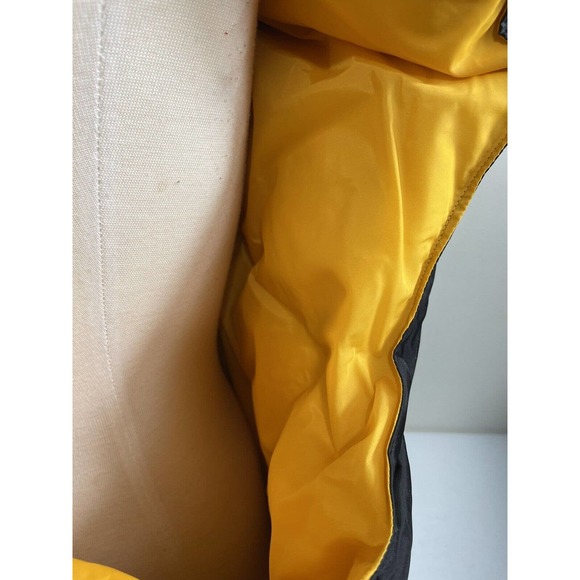 Vintage Bear USA Duck Down Reversible Puffer Vest Warm Winter Large Yellow Black - Picture 10 of 16